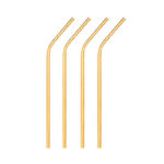 Καλαμάκια Κυρτά Gold Επαναχρησιμοποιούμενα 6mm (4 τεμ.)
