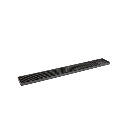 bar mat black rubber 8x60cm