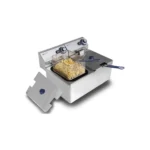 Ηλεκτρική φριτέζα 2πλή Kitchen Line 2x4L 3000W με ανοξείδωτο περίβλημα και ρυθμιζόμενο θερμοστάτη
