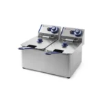 Ηλεκτρική φριτέζα 2πλή Kitchen Line 2x8L 2x3500W με ανοξείδωτο περίβλημα και δύο θερμοστάτες