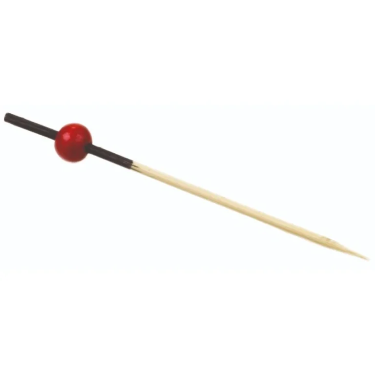 Οδοντογλυφίδα Cocktail 12cm με Κόκκινη Μπίλια